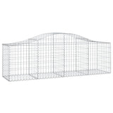 VidaXL Schans baskets 4 st vaulted 200x50x60 80 cm galvanized iron