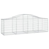 VidaXL Schans baskets 12 st vaulted 200x50x60 80 cm galvanized iron