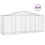 Vidaxl Schans Kosze 14 ST sklepione 200x50x80 100 cm żelazo