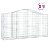 Vidaxl Schans baskets 4 st vaulted 200x50x100 120 cm iron