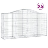 Cestas Vidaxl Schans 5 st 200x50x100 120 cm de hierro