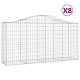 Vidaxl Schainen Kuerf 8 st vaulted 200x50x100 120 cm Eisen