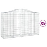 VidaXL Schans baskets 9 st vaulted 200x50x120 140 cm iron