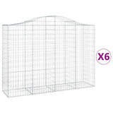 VidaXL Schans baskets 6 st vaulted 200x50x140 160 cm iron