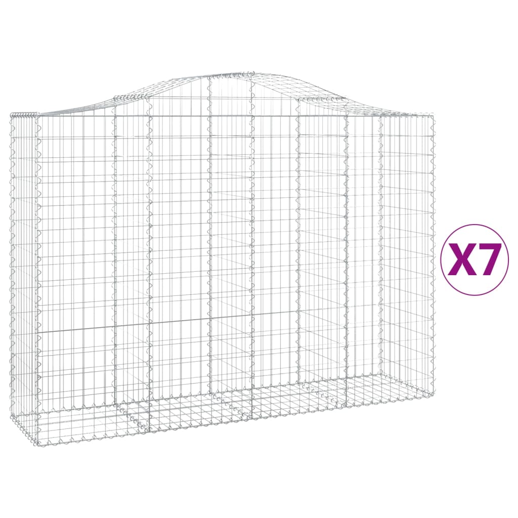 VidaXL Schans baskets 7 st vaulted 200x50x140 160 cm iron