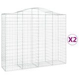 Vidaxl Schans kurver 2 st Vaulted 200x50x160 180 cm jern