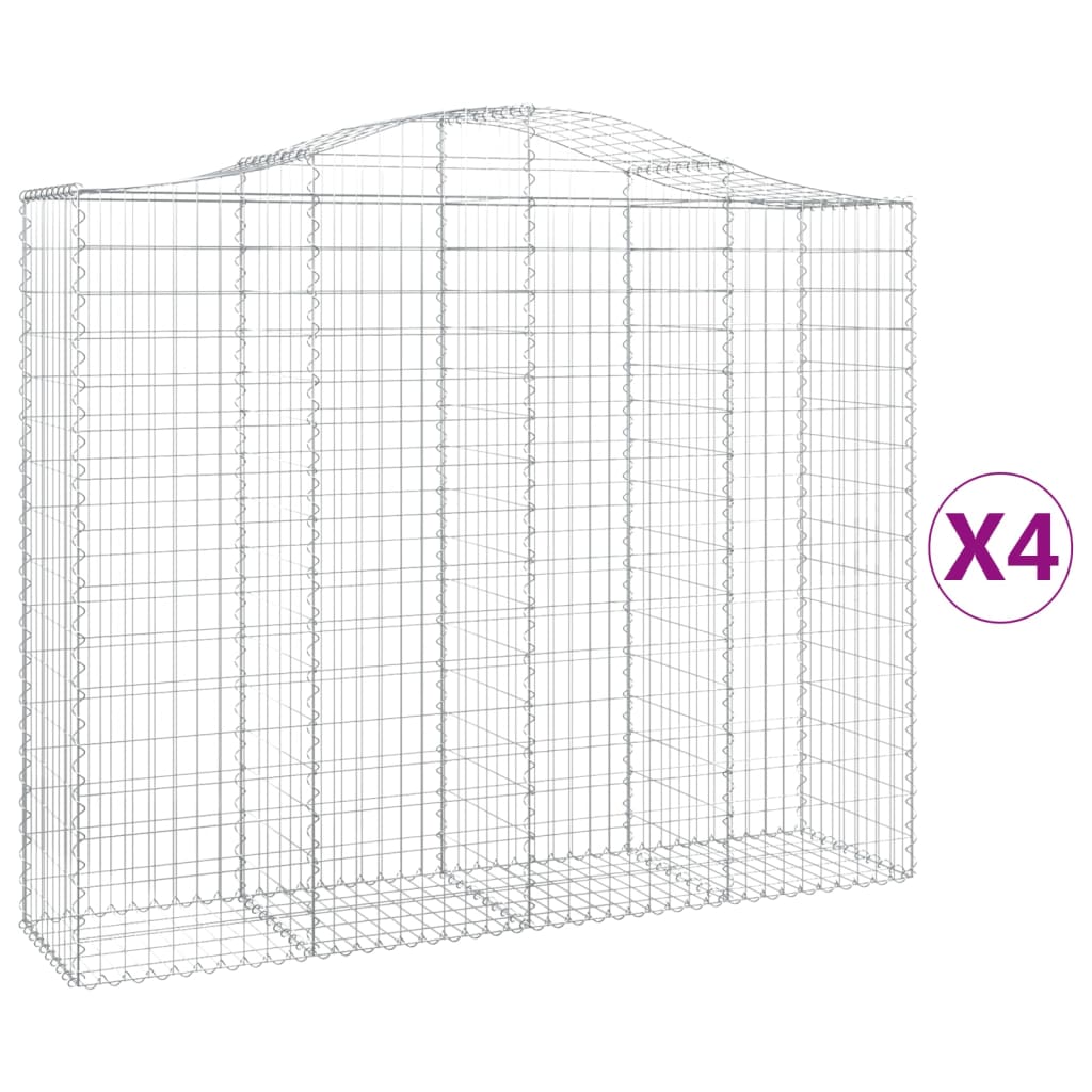 Vidaxl Schans kurver 4 St Vaulted 200x50x160 180 cm jern