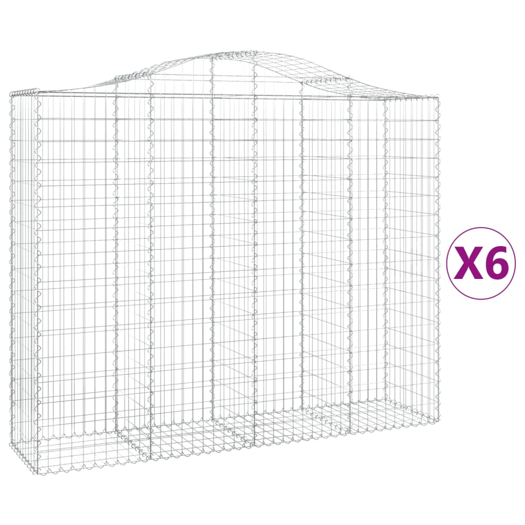 Vidaxl Schainen Kuerf 6 St Vaulted 200x50x160 180 cm Eisen