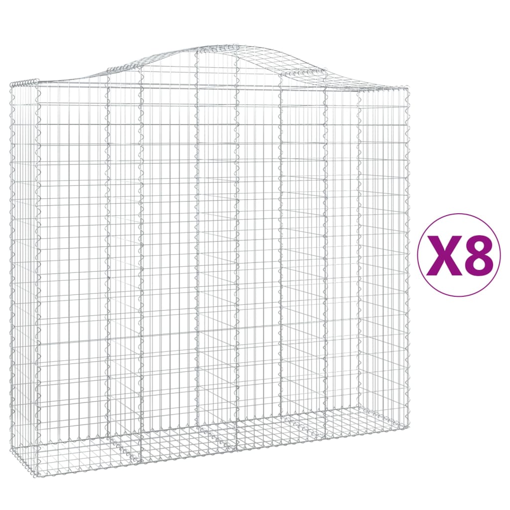 Vidaxl Schans kurver 8 st Vaulted 200x50x180 200 cm jern