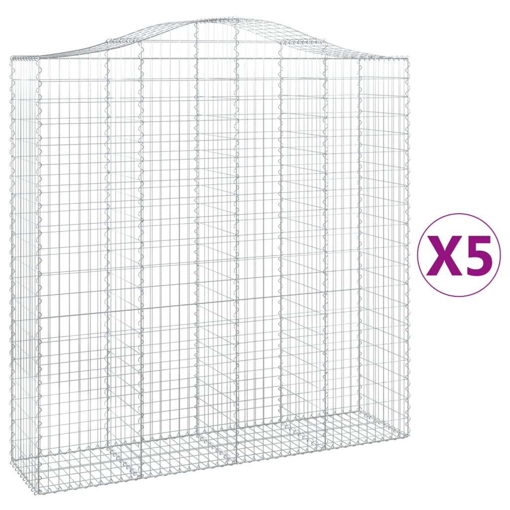 Cestas Vidaxl Schans 5 st 200x50x200 220 cm de hierro