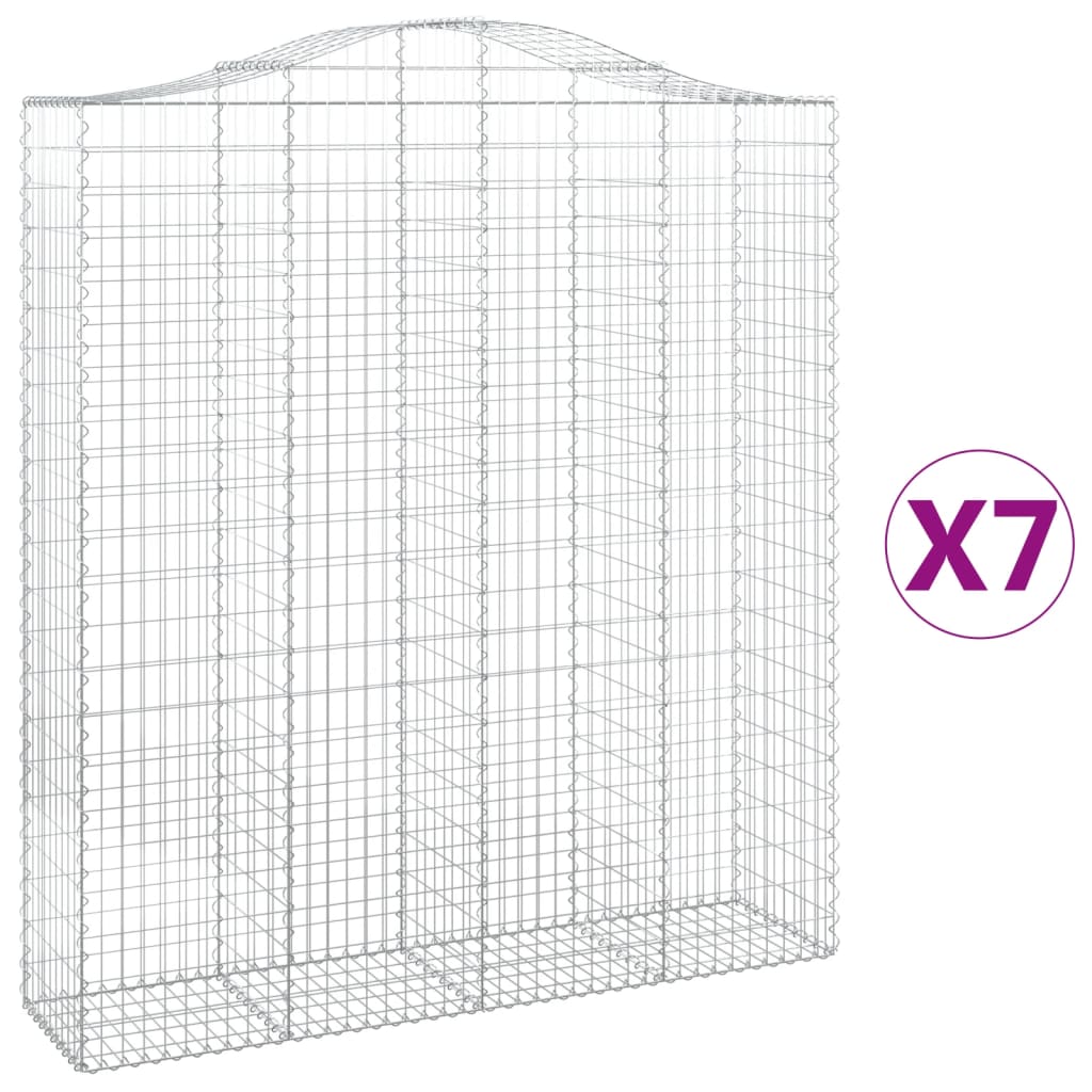 VidaXL Schans baskets 7 st vaulted 200x50x220 240 cm iron