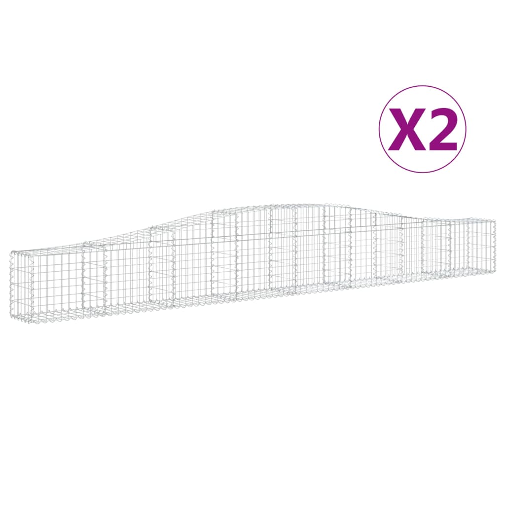 Cestas Vidaxl Schans 2 st 400x30x40 60 cm de hierro