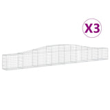 VidaXL Schans baskets 3 st vaulted 400x30x40 60 cm iron