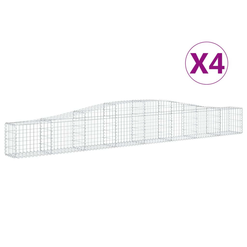 BIDAXL SCHANS KASKETER 4 ST VALVED 400X30X40 60 CM JÄRN