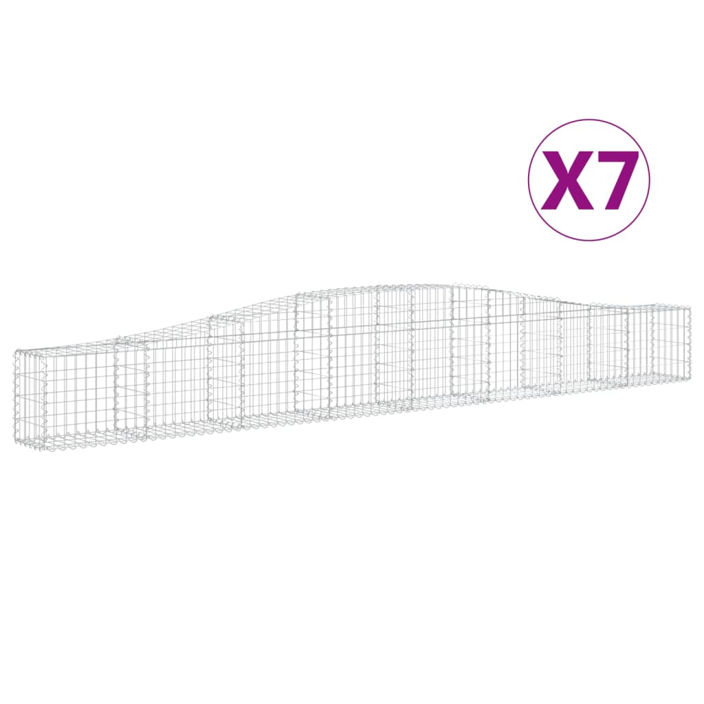 Vidaxl Schans Cesti 7 a volta 400x30x40 60 cm