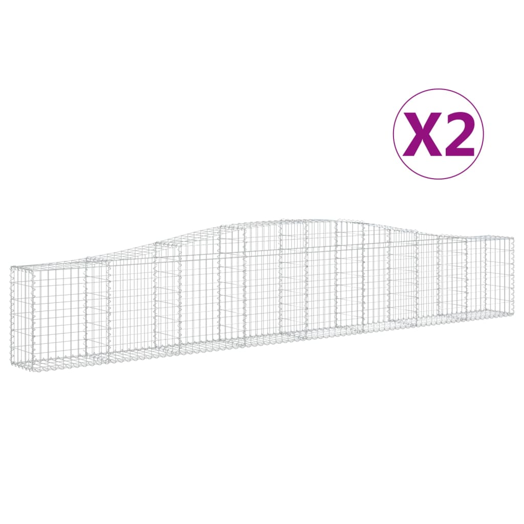 Vidaxl Schans Baskets 2 St. klenulé 400x30x60 80 cm železo