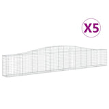 Vidaxl Schans kurver 5 st Vaulted 400x30x60 80 cm jern