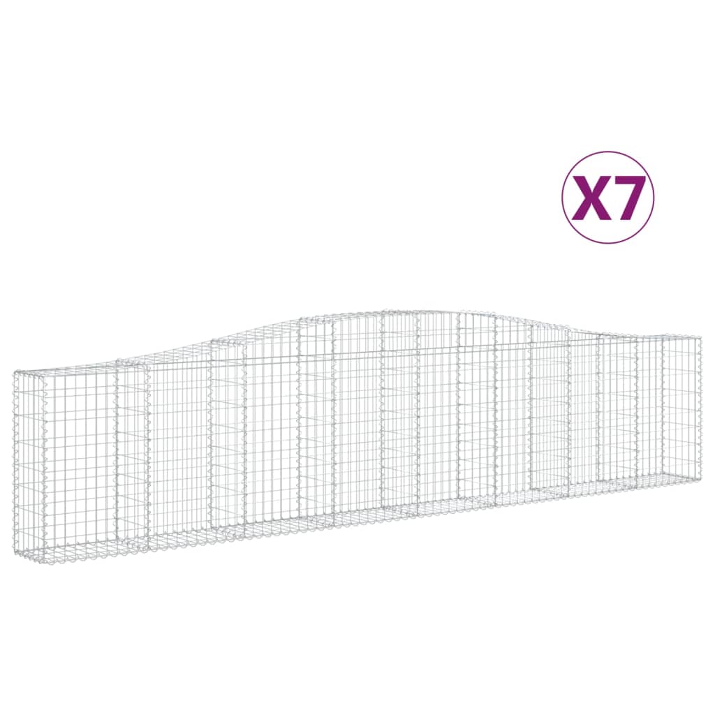 Vidaxl Schans kurver 7 St Vaulted 400x30x80 100 cm jern