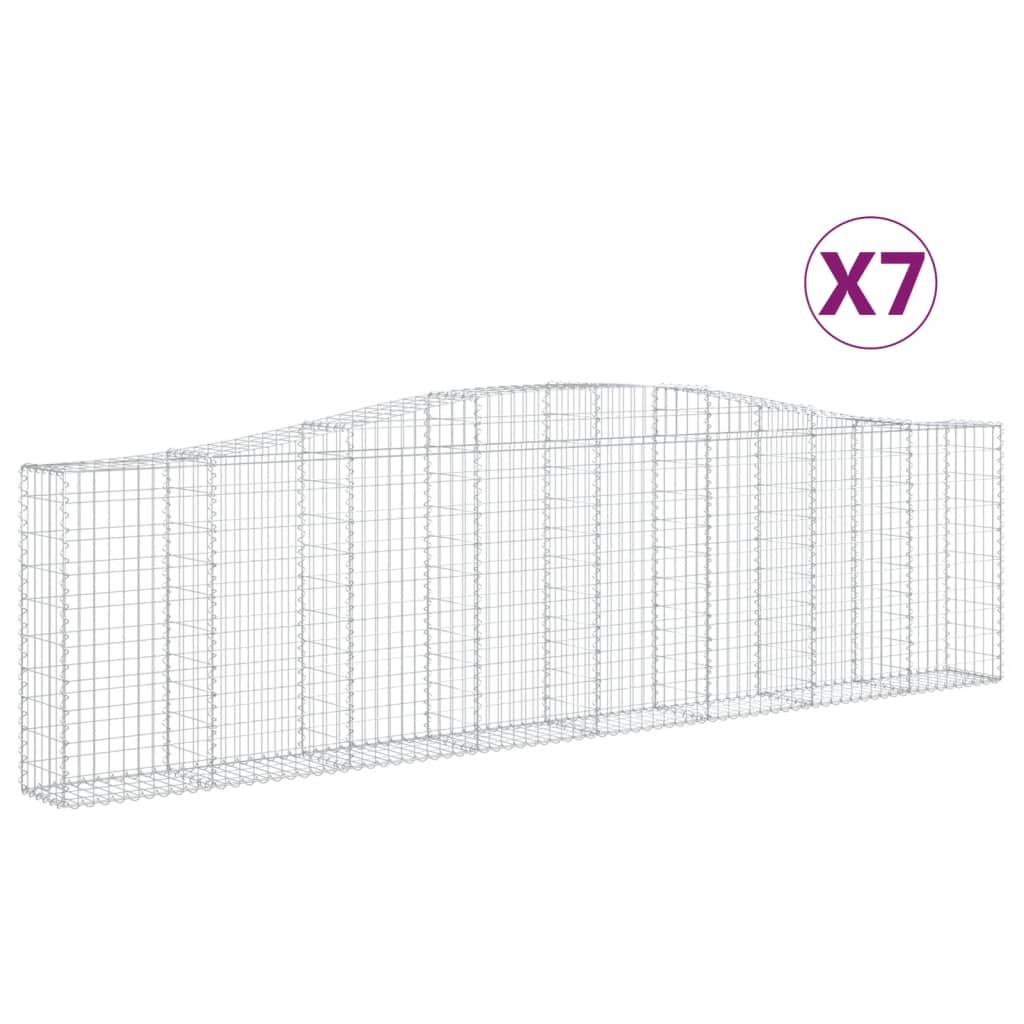 Vidaxl Schans Kosze 7 ST sklepione 400x30x100 120 cm żelazo