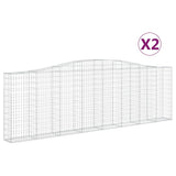 Vidaxl Schans Kosze 2 ST sklepione 400x30x120 140 cm żelazo