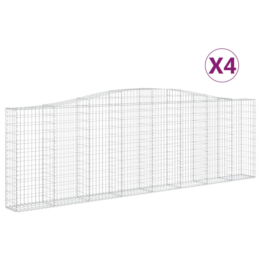 Cestas Vidaxl Schans 4 st 400x30x120 140 cm de hierro