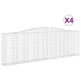 VidaXL Schans baskets 4 st vaulted 400x30x120 140 cm iron