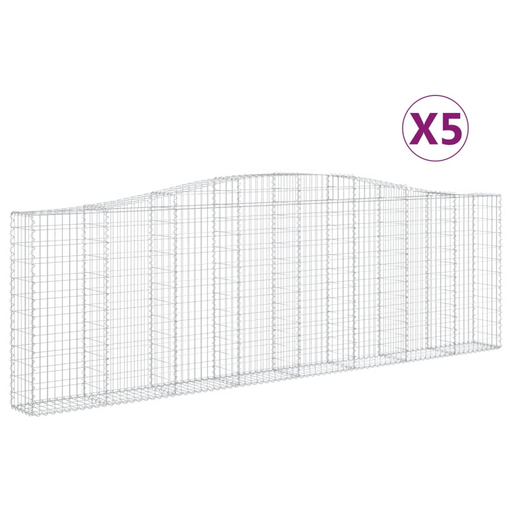 Cestas de Vidaxl Schans 5 st 400x30x120 140 cm de hierro