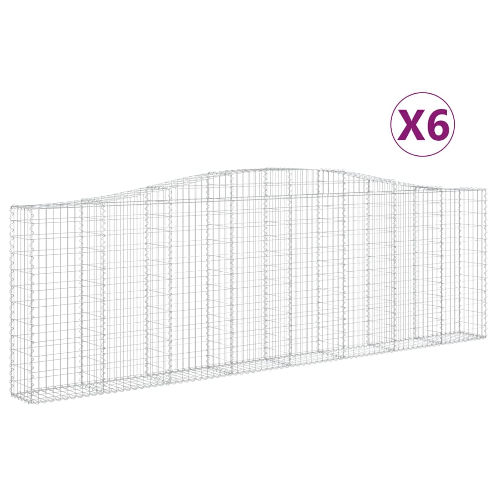 Vidaxl Schans kurver 6 St Vaulted 400x30x120 140 cm jern