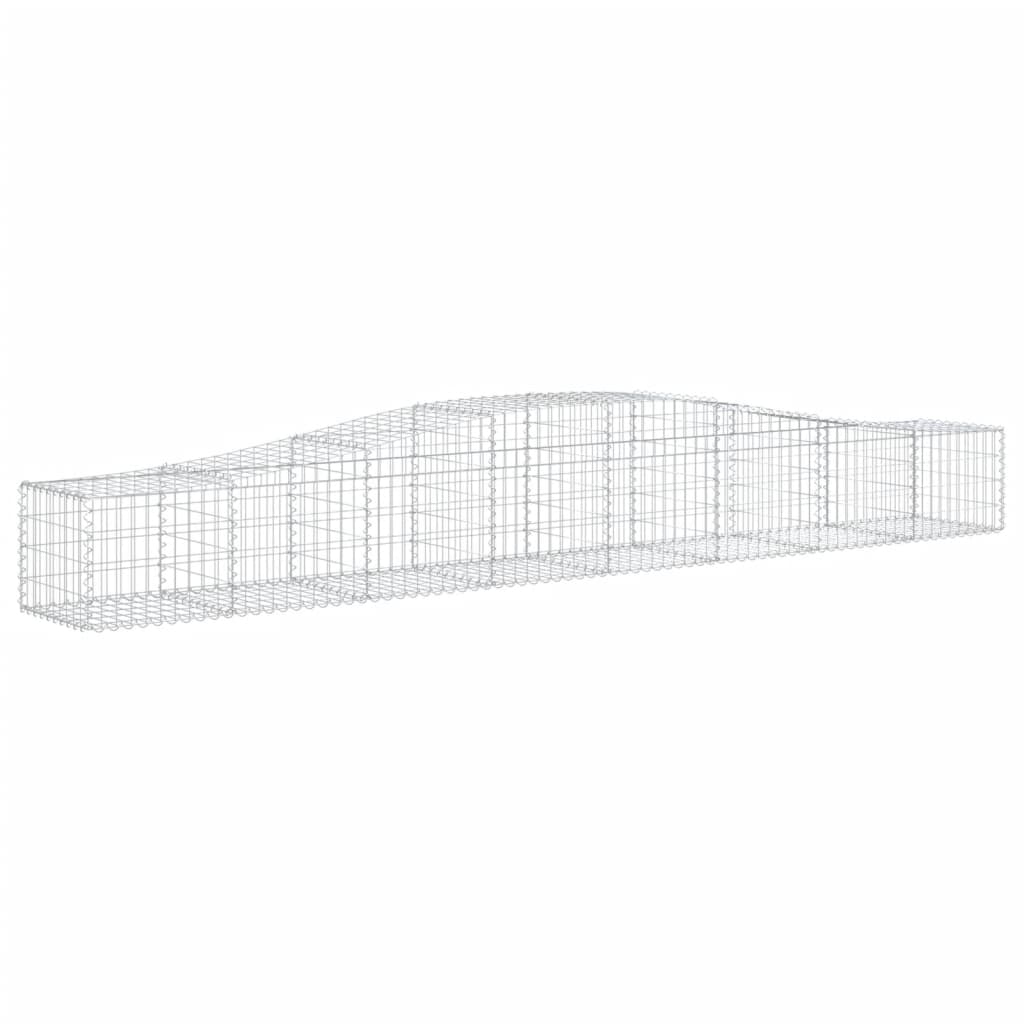 VidaXL Schans baskets 9 st vaulted 400x50x40 60 cm galvanized iron