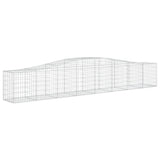 Vidaxl Schanskorf 2 ST vaulted 400x50x60 80 cm galvanized iron