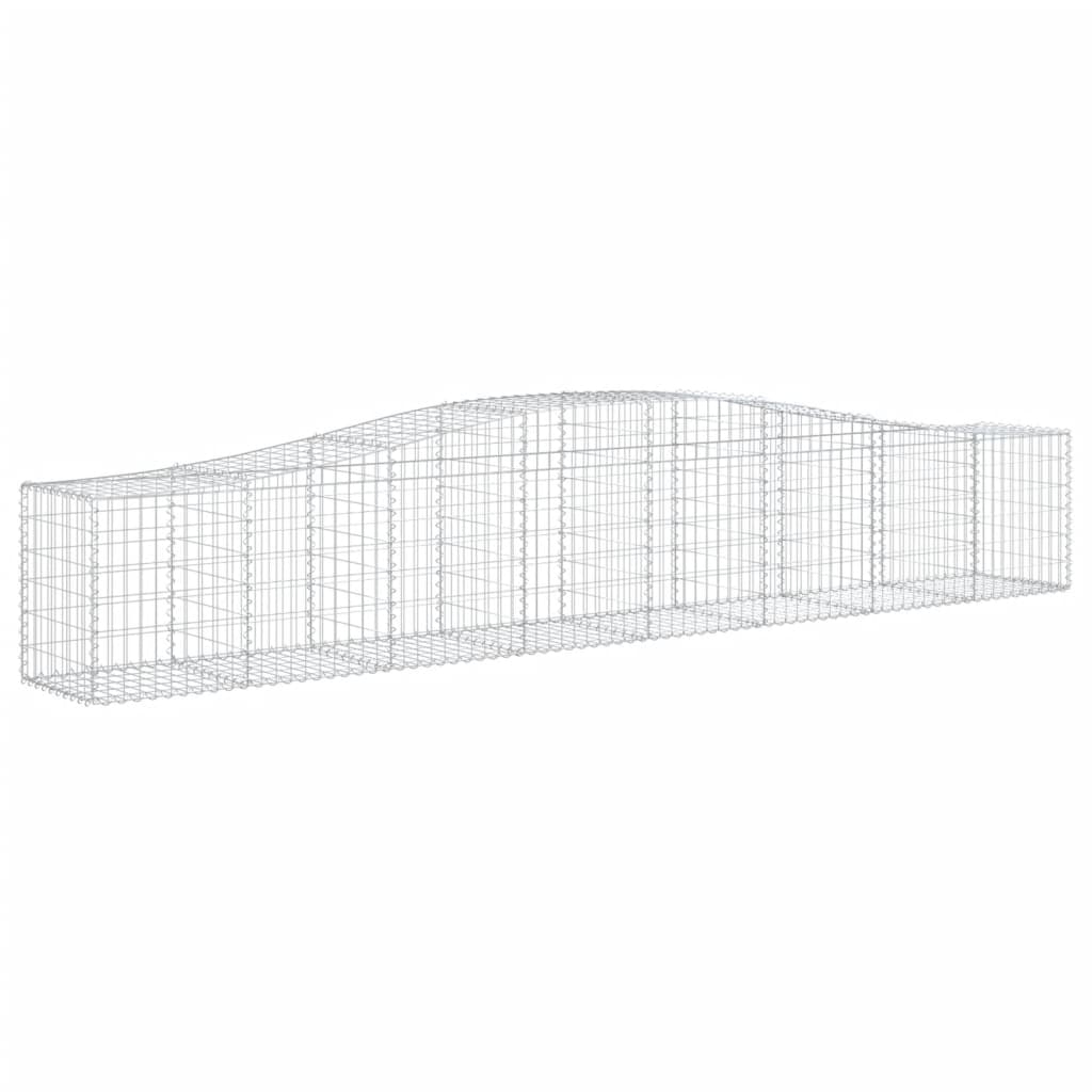 Vidaxl Schans baskets 4 st vaulted 400x50x60 80 cm galvanized iron