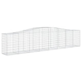 VidaXL Schans baskets 3 st vaulted 400x50x80 100 cm galvanized iron