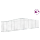 Vidaxl Schans kurve 7 st hvælvede 400x50x80 100 cm galvaniseret jern