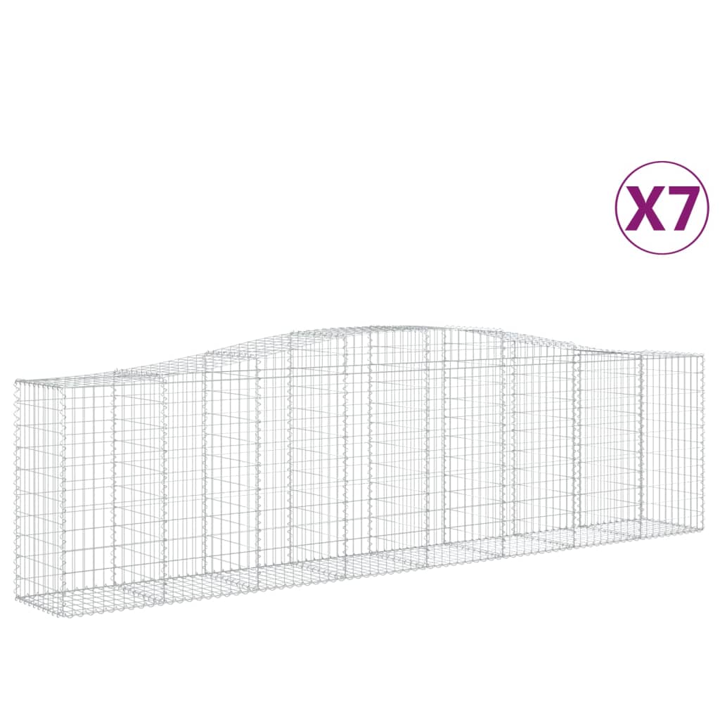 Vidaxl Schans kurve 7 st hvælvede 400x50x100 120 cm jern