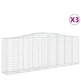 VidaXL Schans baskets 3 ST vaulted 400x50x140 160 cm iron