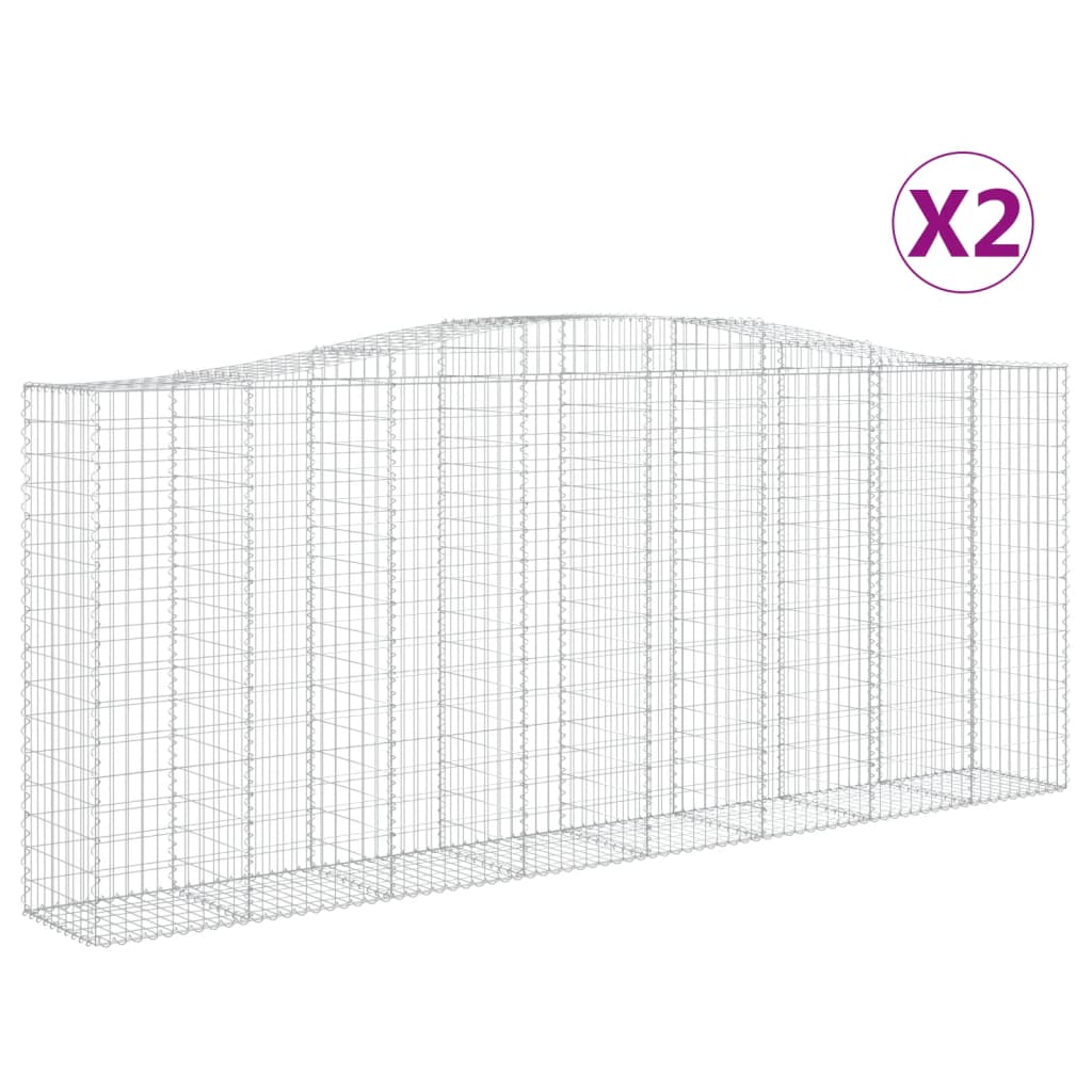 Vidaxl Schans Kosze 2 ST SKOLUKOWANE 400X50X160 180 CM Żelazo