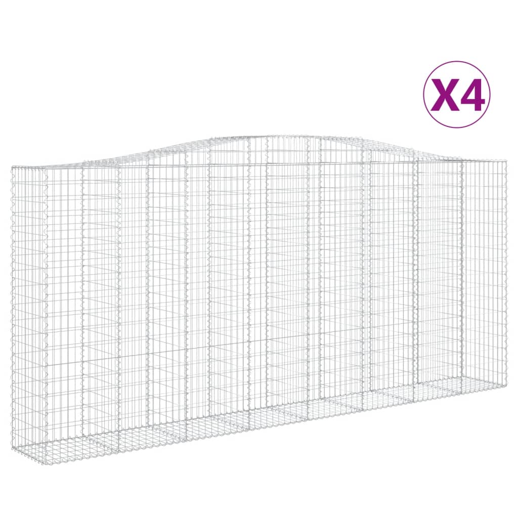 Vidaxl Schans baskets 4 st vaulted 400x50x180 200 cm iron