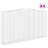 Vidaxl Schans koszyki 4 ST sklepione 400x50x220 240 cm żelazo