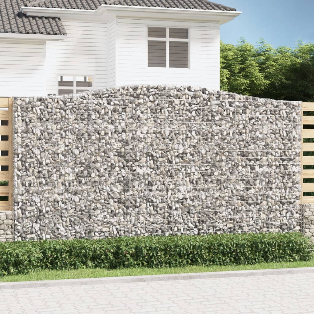 Vidaxl Schans kurve 4 st hvælvede 400x50x220 240 cm jern