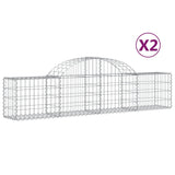 Cestas Vidaxl Schans 2 st 200x30x40 60 cm de hierro galvanizado