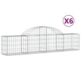 Cestas Vidaxl Schans 6 st 200x30x40 60 cm de hierro galvanizado