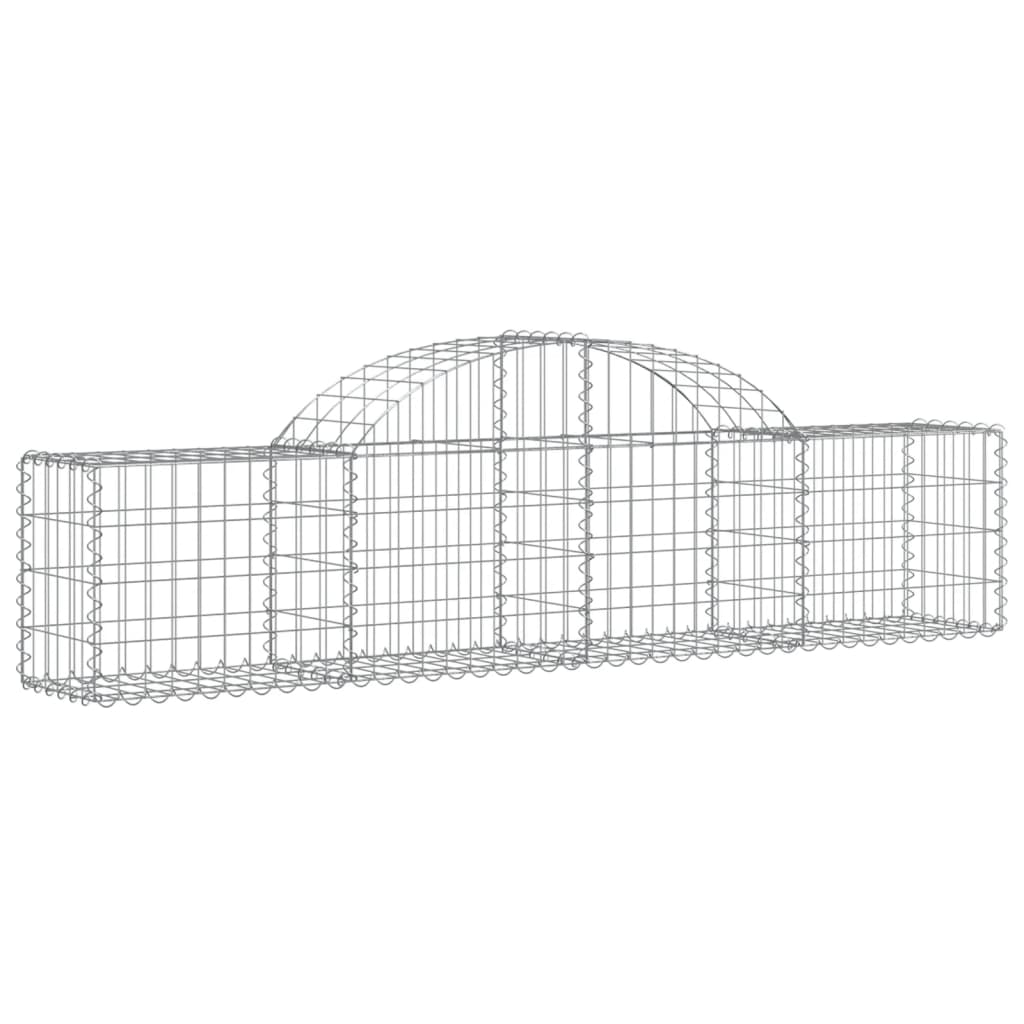 Vidaxl Schans kurve 8 st hvælvede 200x30x40 60 cm galvaniseret jern