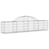 Vidaxl Schans kurve 8 st hvælvede 200x30x40 60 cm galvaniseret jern