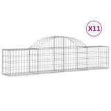 Vidaxl Schans kurver 11 St Vaulted 200x30x40 60 cm galvanisert jern