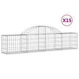 Vidaxl Schans baskets 15 st vaulted 200x30x40 60 cm galvanized iron