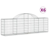 Vidaxl Schans kurver 6 st Vaulted 200x30x60 80 cm galvanisert jern