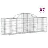 Vidaxl Schans kurver 7 St Vaulted 200x30x60 80 cm galvanisert jern