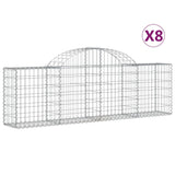 Vidaxl Schans Cesti 8 a volta a volta 200x30x60 80 cm Galvanized Iron