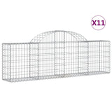 Vidaxl Schans Cestini 11 a volta a volta 200x30x60 80 cm Galvanized Iron