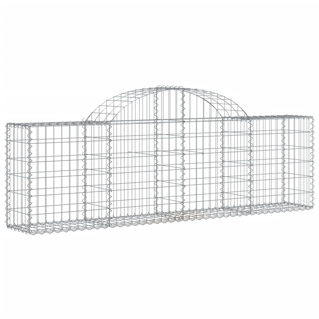 Vidaxl Schans baskets 11 st vaulted 200x30x60 80 cm galvanized iron